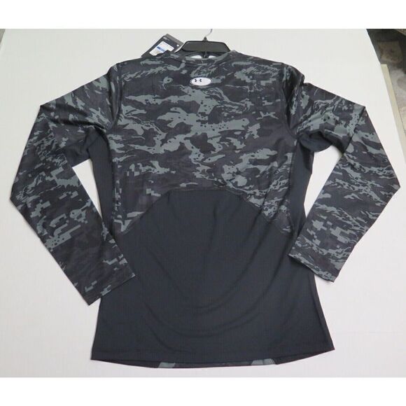 Under Armour 1361525 Men's Sz XL Black/White Camo HeatGear Compression L/S Shirt - Picture 7 of 7